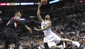 Tony Parker (r.) und die San Antonio Spurs zerlegten die Portland Trail Blazers in Spiel 2