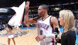 Russell Westbrook erzielte gegen Philadelphia sein viertes Triple-Double in Serie