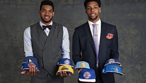 Karl-Anthony Towns (l.) und Jahlil Okafor gelten als Favoriten auf den ersten Pick