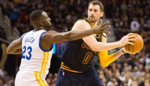 Kevin Love (r.) und Draymond Green blieben den Cavs beziehungsweise Warriors treu