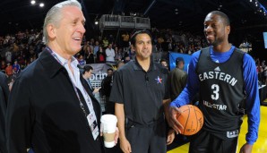 Pat Riley (l.) ist seit 1995 bei den Miami Heat, Dwyane Wade (r.) seit 2003