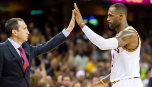 Ein Herz und eine Seele: Coach David Blatt (l.) und LeBron James