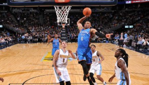 Russell Westbrook sorgte mit zwei krachenden Dunks für Spektakel in Denver