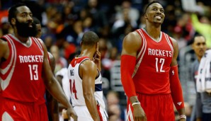 Weiter in einem Team: James Harden (l.) und Center Dwight Howard