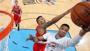 Russell Westbrook hatte gleich doppelten Grund zur Freude