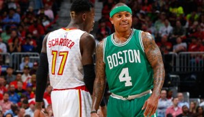 Isaiah Thomas (r.) kann sein Privatduell mit Dennis Schröder in Spiel 6 wohl fortsetzen