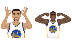 Der eine knipst, der andere flext: Klay Thompson und Draymond Green