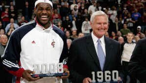 Zwei Legenden unter sich: LeBron James und Jerry West