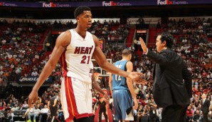 Hassan Whiteside und Erik Spoelstra