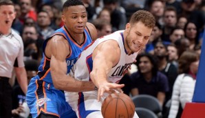 Spielen Russell Westbrook (l.) und Blake Griffin bald in einem Team?