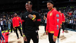 Jeff Teague (r.) hat keinerlei Probleme mit seinem "Nachfolger" Dennis Schröder