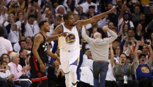 Kevin Durant war gegen die Toronto Raptors der überragende Mann auf dem Feld