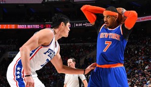 Carmelo Anthony war nach der Pleite gegen die Philadelphia 76ers äußerst frustriert