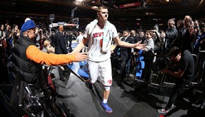 Kristaps Porzingis hat sich an die große Bühne im Madison Square Garden gewöhnt