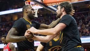 LeBron James und Kevin Love spielen seit 2014 gemeinsam in Cleveland