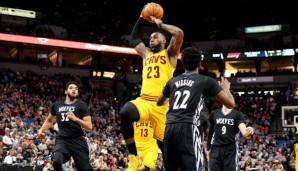 LeBron James legte gegen die Timberwolves ein Double-Double auf