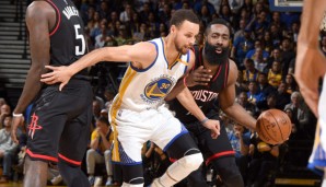 Stephen Curry ging im Duell mit James Harden als deutlicher Sieger hervor