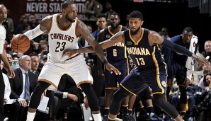 LeBron James lieferte sich ein packendes Duell mit Paul George