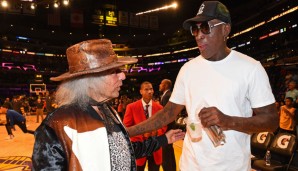 Dennis Rodman (r.) ist der geborene NBA-Experte