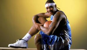 2003: Frisurtechnisch war Carmelo Anthony (Nr.3-Pick) als Rookie ebenfalls noch ganz anders aufgestellt als heute. Schade eigentlich.