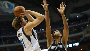 Dirk Nowitzki und Tim Duncan