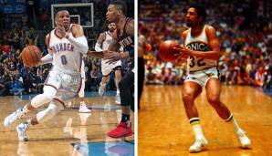 Oklahoma City Thunder - Fred Brown (am 23. März 1974 gegen die Golden State Warriors) und Russell Westbrook (am 7. März 2017 gegen die Portland Trail Blazers) mit je 58 Punkten