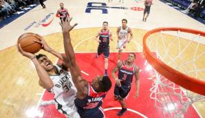 Giannis Antetokounmpo führt die Bucks zum Sieg gegen die Wizards