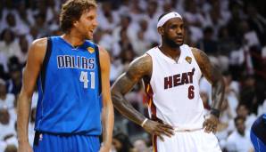 Dirk Nowitzki und LeBron James sind zwei der besten All-Time Scorer der NBA.