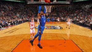 Russell Westbrook führte die OKC Thunder in Phoenix fast im Alleingang zum Sieg.