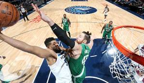 Karl-Anthony Towns verbuchte gegen die Boston Celtics ein Double-Double.