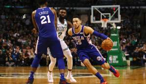 Ben Simmons und Joel Embiid wollen nun auch die Boston Celtics aus den Playoffs werfen.