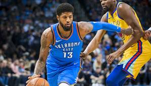 Paul George traf gegen die Golden State Warriors nur 5 von 19 Würfen.