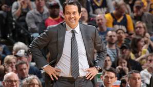 Erik Spoelstra befindet sich in seiner zehnten Saison als Head Coach der Heat.