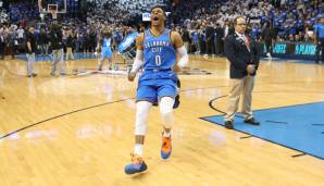 Russell Westbrook hielt die OKC Thunder mit einem Kraftakt am Leben.