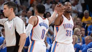 Platz 16: Oklahoma City Thunder (2016) - 45 Punkte in Spiel 3 der Western Conference Finals gegen die Golden State Warriors - Ergebnis: 133:106