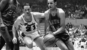 Platz 12: St. Louis Hawks (1965) - 46 Punkte im vierten Viertel von Spiel 2 der Western Division Semifinals gegen die Baltimore Bullets - Ergebnis: 129:105