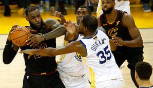 LeBron James' starke Leistung reichte gegen die Warriors nicht.