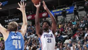 Joel Embiid und Dirk Nowitzki werden sich in der Preseason zweimal in China begegnen.