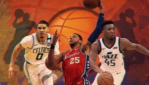 Drei Rookies stachen vergangene Saison aus einem bärenstarken Jahrgang heraus - Jayson Tatum, Ben Simmons und Donovan Mitchell.