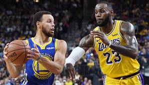 Lebron James und Stephen Curry duellieren sich am 1. Weihnachtsfeiertag.