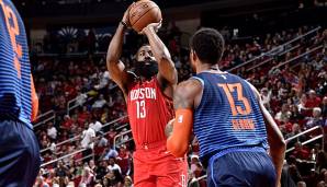 James Harden erzielte gegen die Oklahoma City Thunder 41 Punkte.