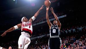 Platz 7: Steve Smith (San Antonio Spurs) - 8 Dreier (8/8) am 3. November 2001 bei den Portland Trail Blazers.