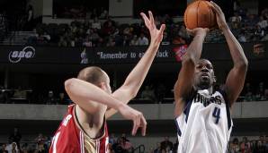 Platz 7: Michael Finley (Dallas Mavericks) - 8 Dreier (8/8) am 26. März 2005 gegen die Cleveland Cavaliers.