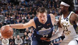 Die Dallas Mavericks und Luka Doncic feiern gegen die Pacers dank starker Teamleistung den Sieg.