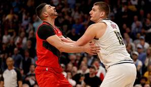 Nikola Jokic und Enes Kanter liefern sich in der Serie zwischen Portland und Denver ein hartes Duell.