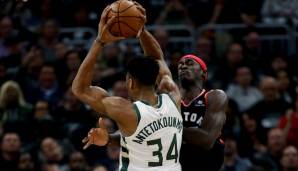 Platz 4: Pascal Siakam (Toronto Raptors) – Schlecht verteidigt hat der Kameruner Giannis keineswegs. Bei ihm sind es nach Game 5 32,8 Punkte/100 Ballbesitze.