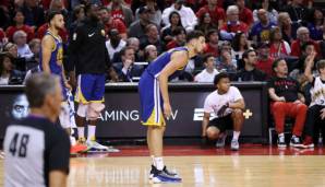 Klay Thompson konnte die Partie gegen die Toronto Raptors nicht beenden.