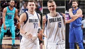 Personalien bei den Mavs: Kemba Walker, Luka Doncic, Kristaps Porzingis, Maxi Kleber (v.l.).