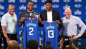 Kawhi Leonard und Paul George wurden bei den Clippers vorgestellt.