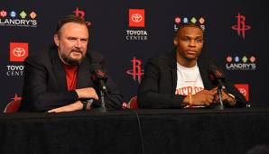 Rockets-GM Daryl Morey will mit Russell Westbrook an der Seite von James Harden einen Titel gewinnen.